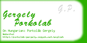gergely porkolab business card